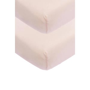 katoenen jersey wieg hoeslaken 40x80/90 cm - Soft Pink (set van 2)