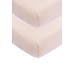 katoenen jersey wieg hoeslaken 40x80/90 cm - Soft Pink (set van 2)