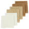 Meyco Basic Badstof monddoekje 30x30 cm - Offwhite/Sand/Toffee (set van 6)