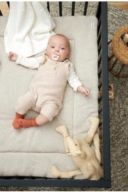 thumbnail: Meyco reversible boxkleed Knit Basic 77x97 cm Sand Melange