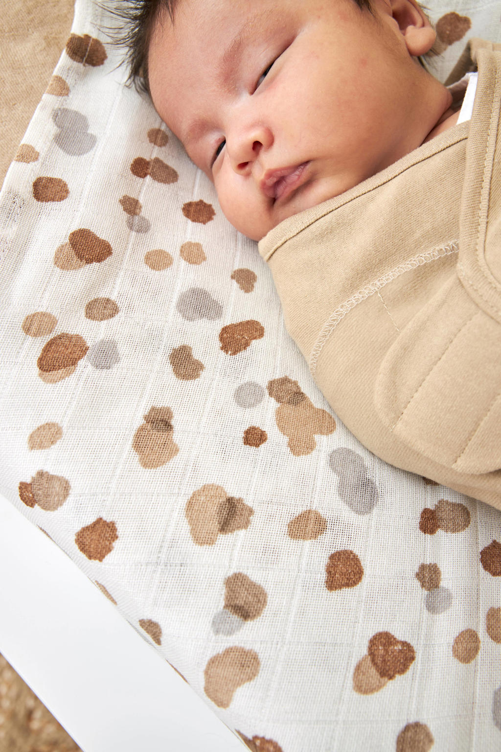 Meyco swaddle inbakerdoek Uni Sand wehkamp