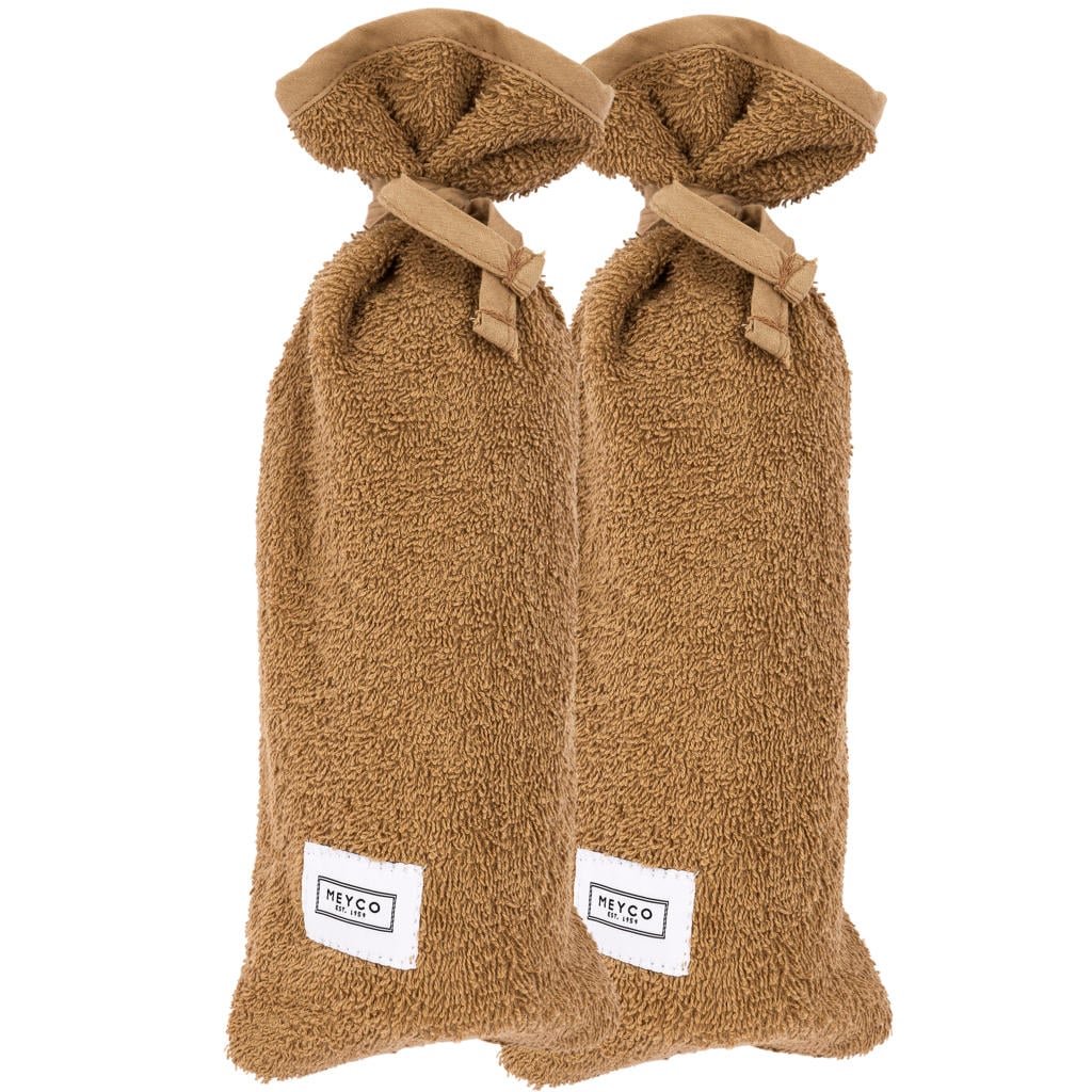 Meyco kruikenzak Basic Badstof 13xh35cm - Toffee (set van 2)
