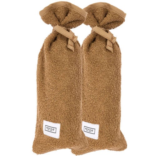 Meyco kruikenzak Basic Badstof 13xh35cm - set van 2 Toffee afbeelding