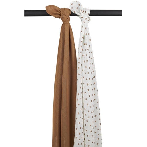 Meyco hydrofiele swaddle Mini Panther 120x120 cm - set van 2 Toffee afbeelding