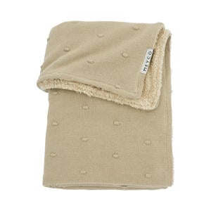 reversible baby wiegdeken Mini Knots Teddy 75x100 cm Sand