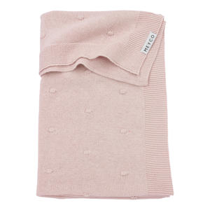 baby ledikantdeken Mini Knots 100x150 cm Soft Pink