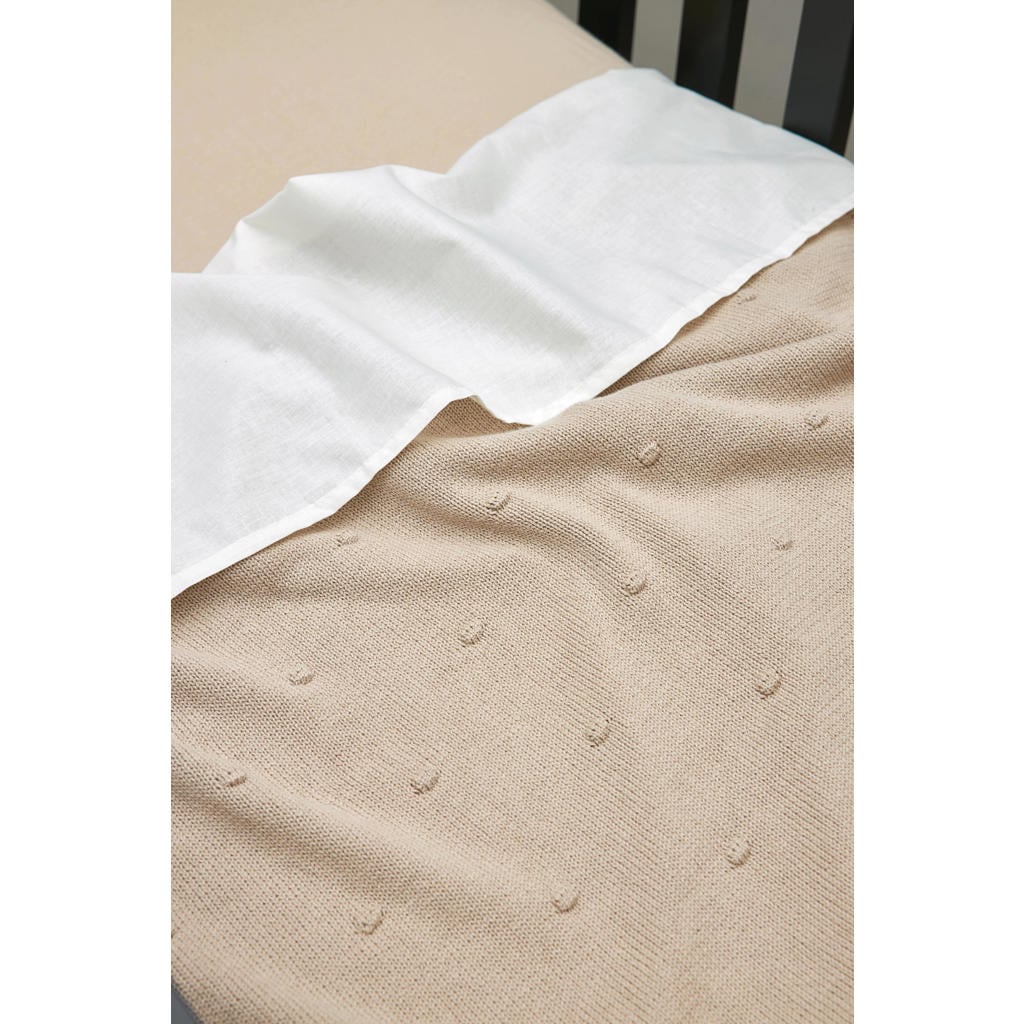 Meyco baby ledikantdeken Mini Knots 100x150 cm Sand