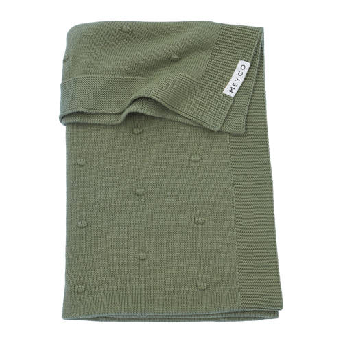 Meyco baby ledikantdeken Mini Knots 100x150 cm Forest Green afbeelding