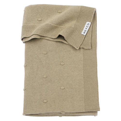 Meyco baby wiegdeken Mini Knots 75x100 cm Sand afbeelding