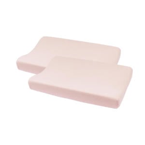 aankleedkussenhoes Basic Badstof - set van 2 50x70 cm Soft Pink