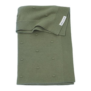 baby wiegdeken Mini Knots 75x100 cm Forest Green