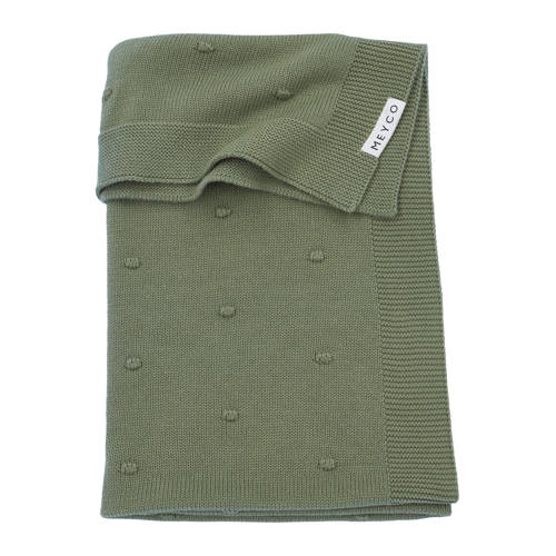 Meyco baby wiegdeken Mini Knots 75x100 cm Forest Green afbeelding