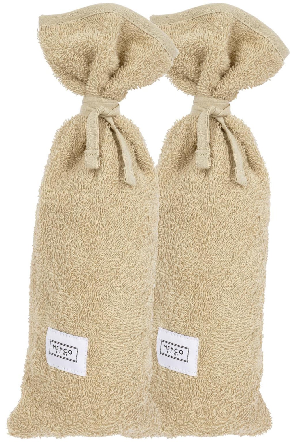 Meyco kruikenzak Basic Badstof 13xh35cm - Sand (set van 2)