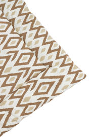 thumbnail: Meyco reversible boxkleed Ikat/Uni 80x100 cm Sand/Toffee