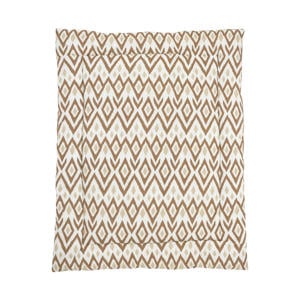 reversible boxkleed Ikat/Uni 80x100 cm Sand/Toffee