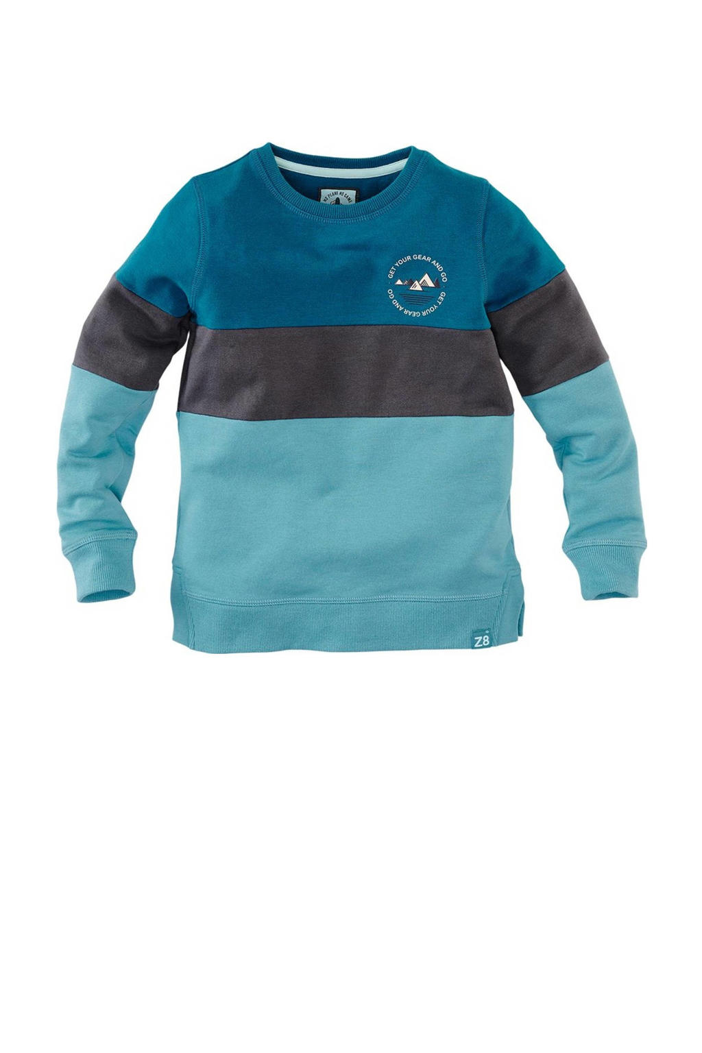 Z8 sweater Pavel petrol/zwart/blauw