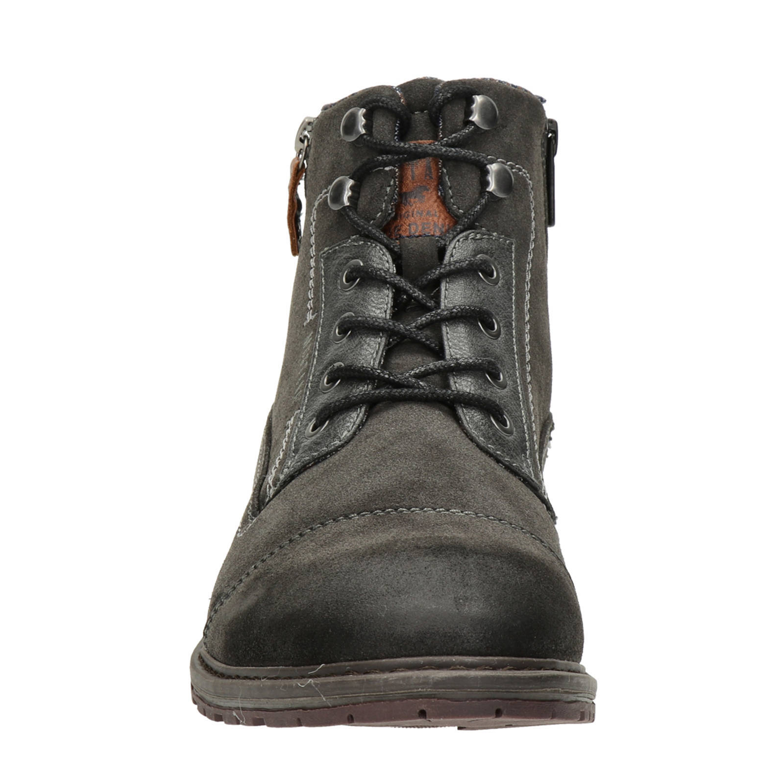 Mustang veterboots antraciet | wehkamp