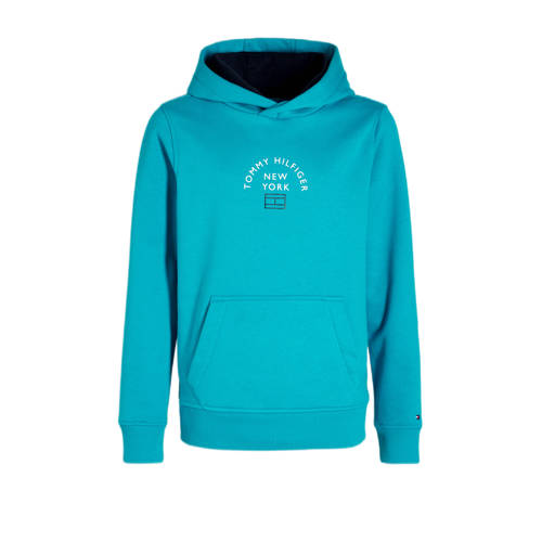 Tommy Hilfiger hoodie met logo turquoise