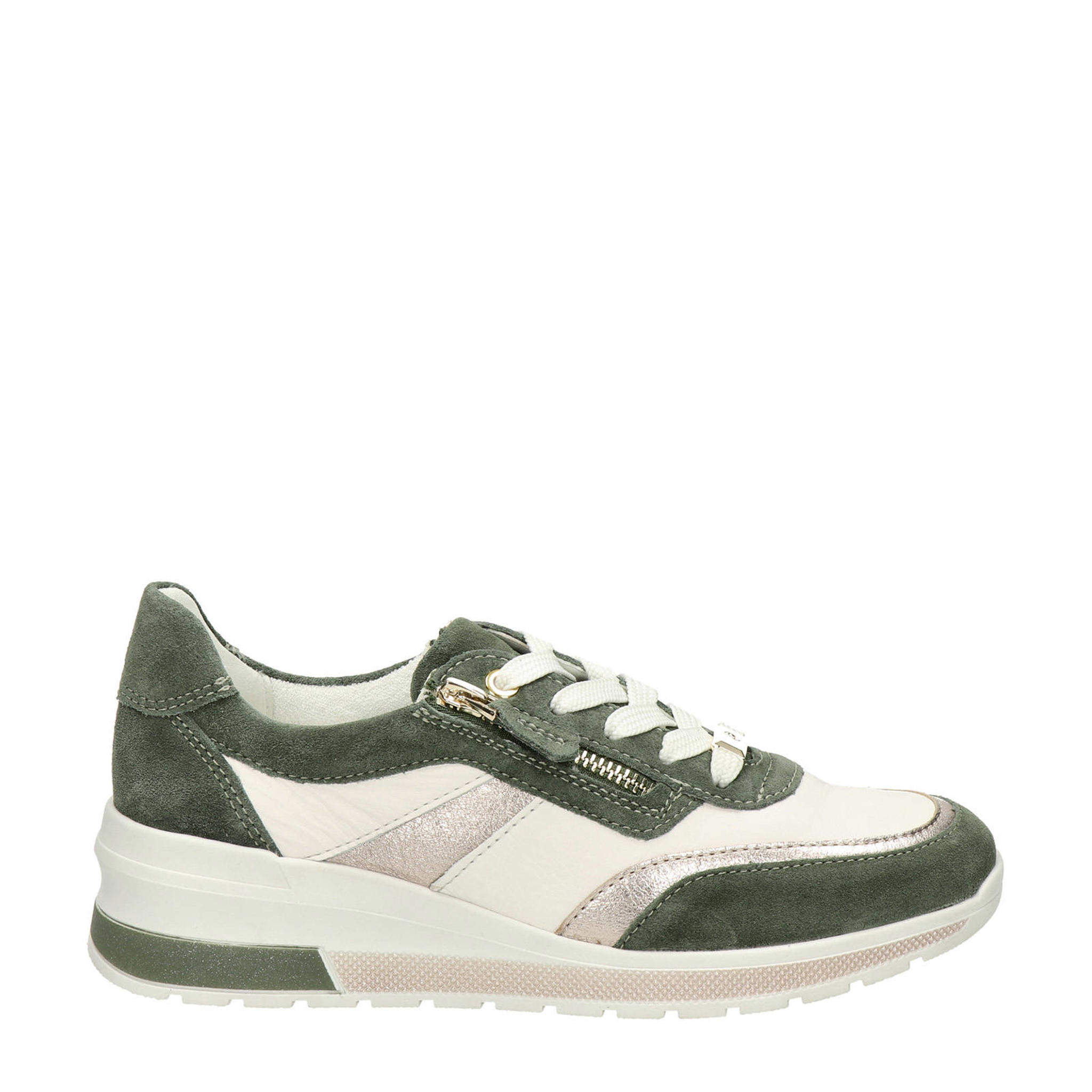 Ara NeapelTron leren sneakers groen/wit wehkamp