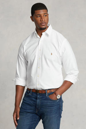 slim fit overhemd Plus Size wit