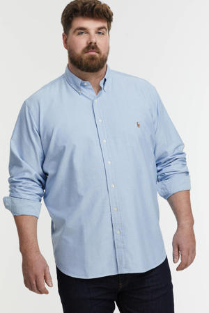 slim fit overhemd Plus Size lichtblauw