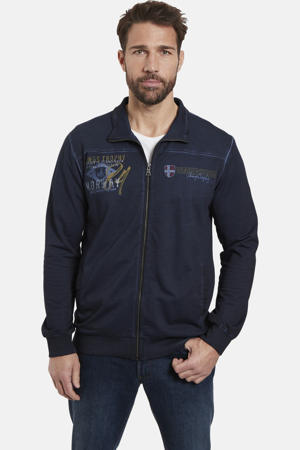 +FIT Collectie sweatvest SIVID  Plus Size met printopdruk donkerblauw