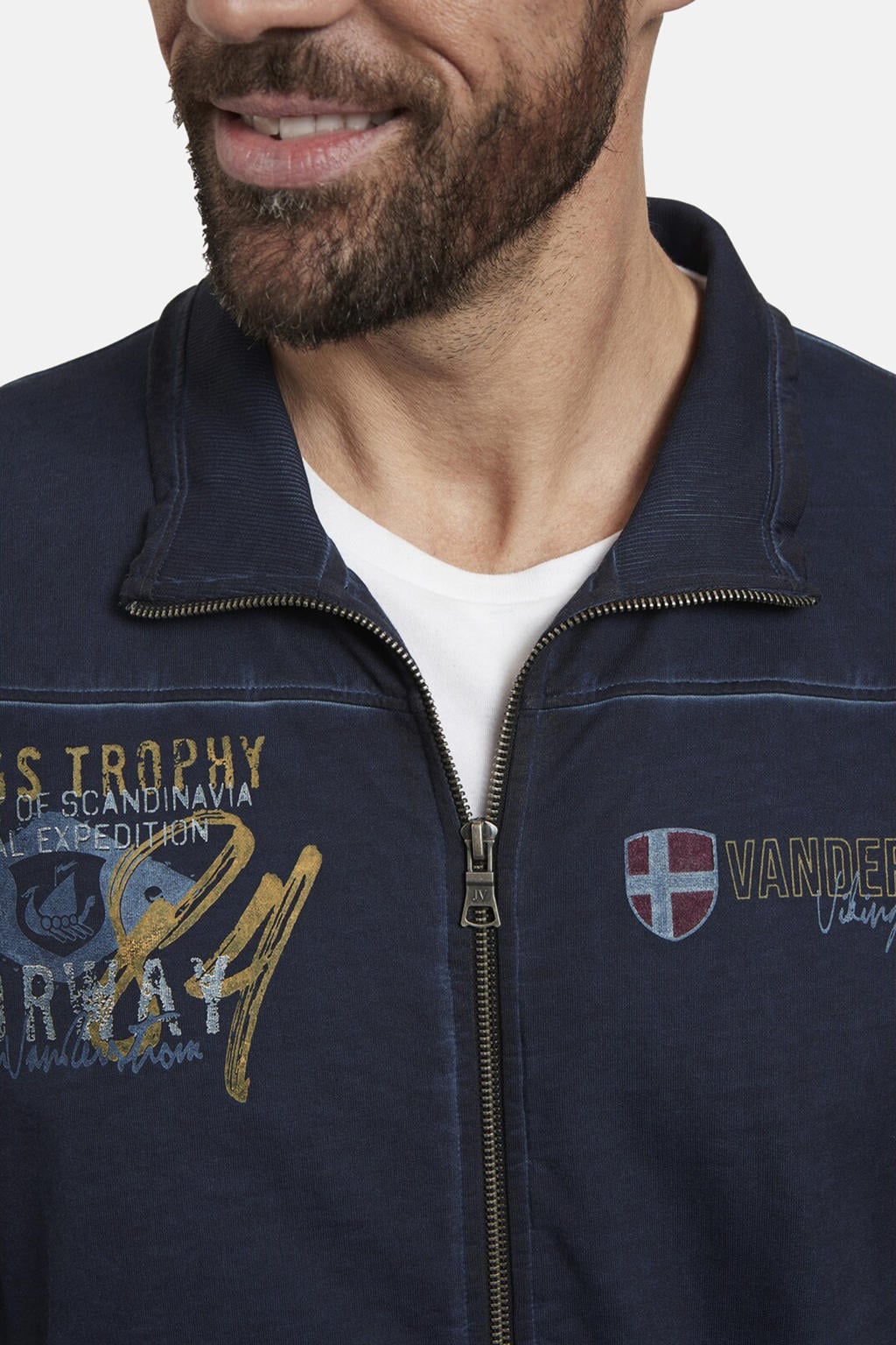 Jan Vanderstorm Gilet Sweat Ahlmann Homme Grandes Tailles - Confort Et Style Nordique
