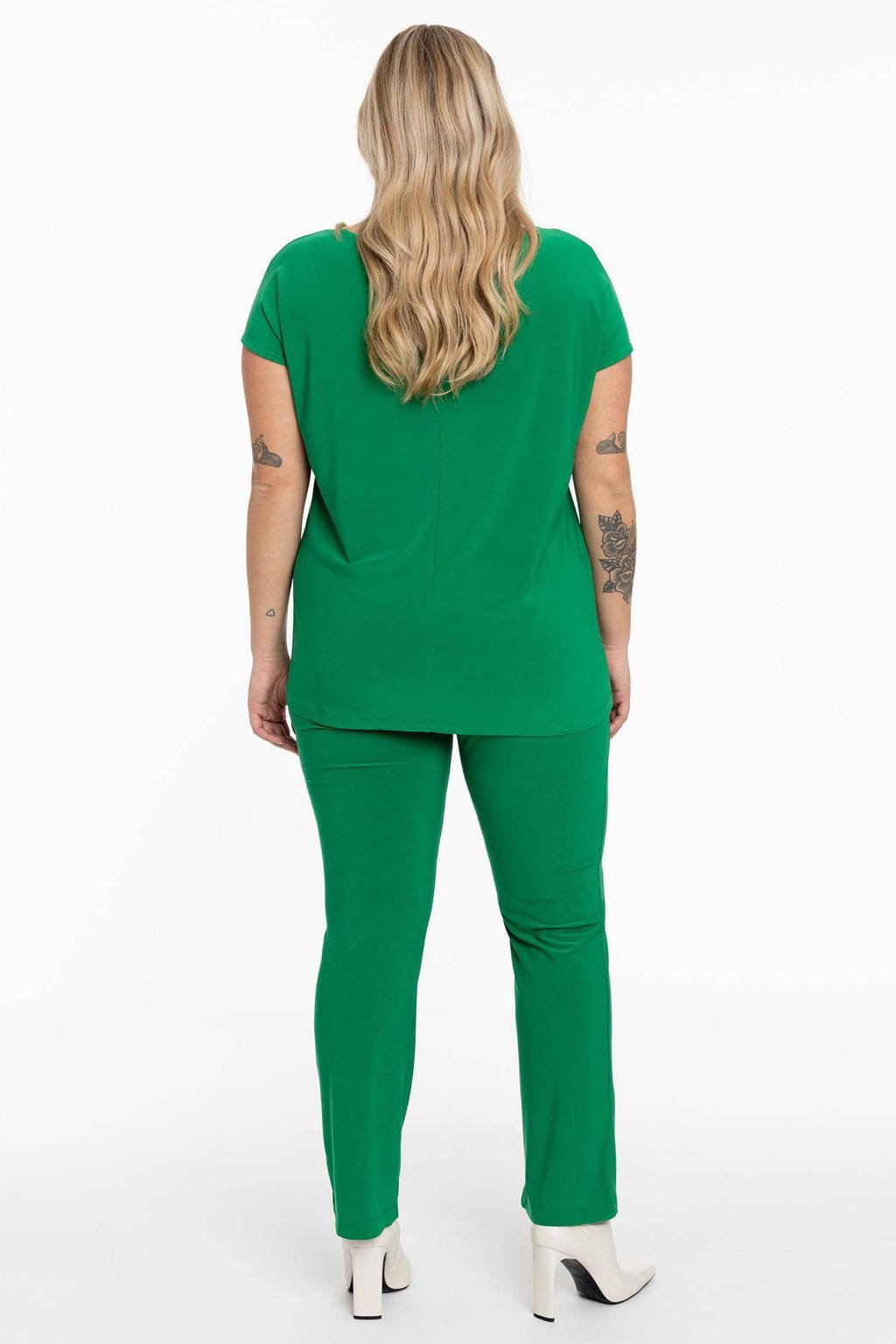 YOEK tregging van travelstof DOLCE groen wehkamp