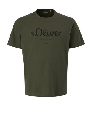 T-shirt Plus Size met logo groen