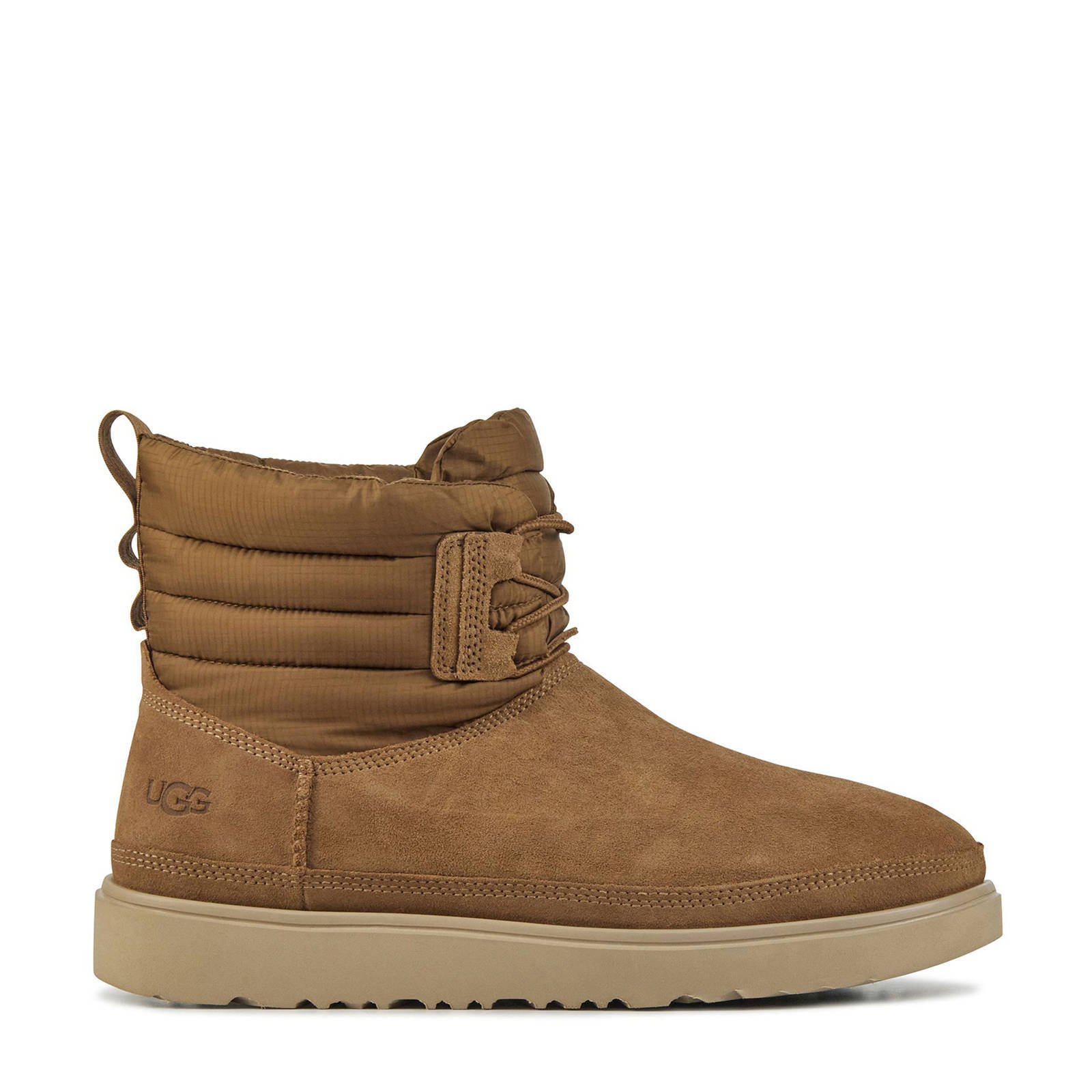 UGG Classic Mini Lace Up suede enkelboots cognac wehkamp