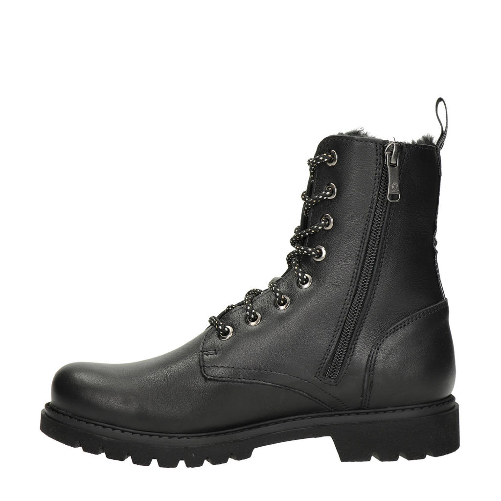 Panama Jack Frisia leren veterboots zwart wehkamp