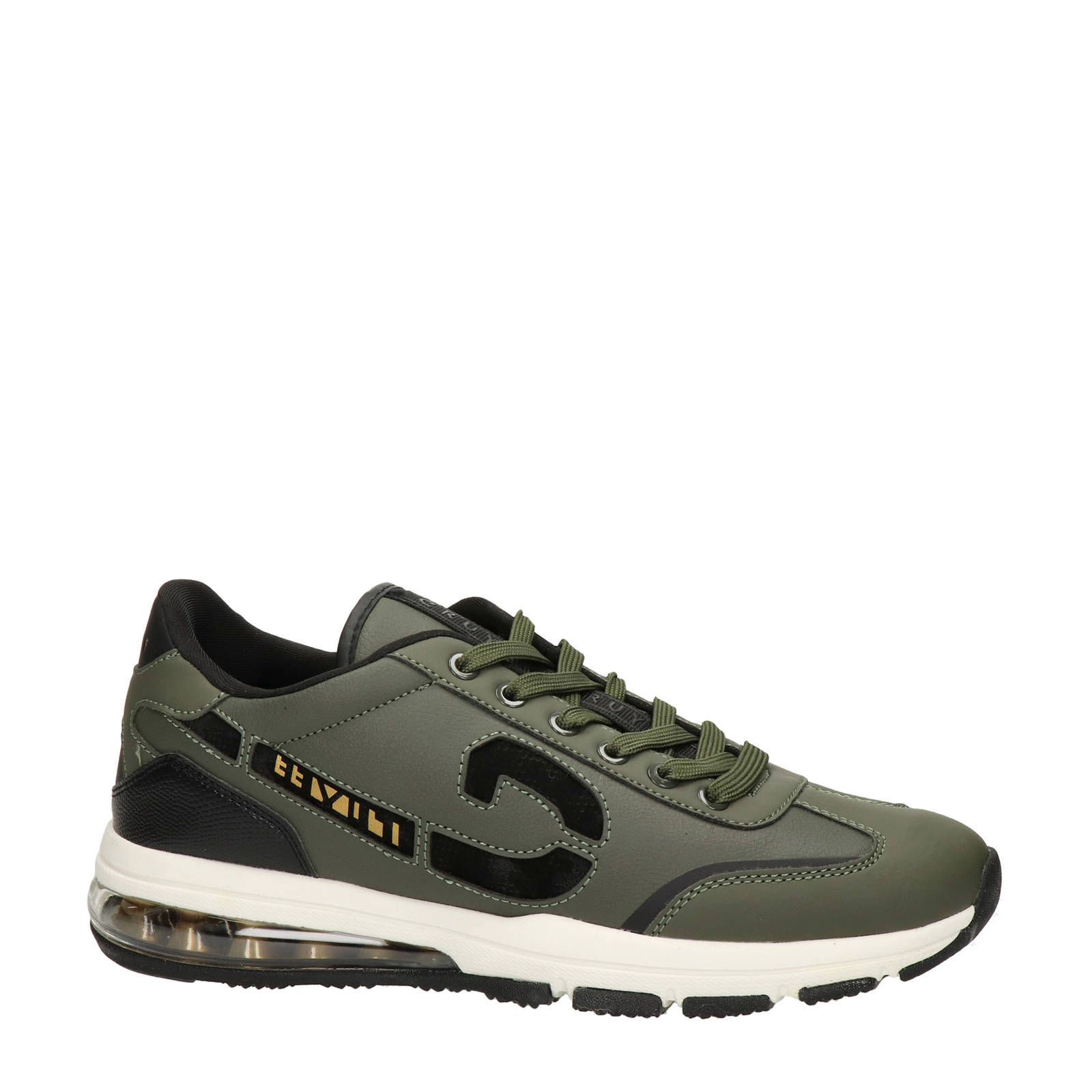 Cruyff Flash Runner leren sneakers groen wehkamp