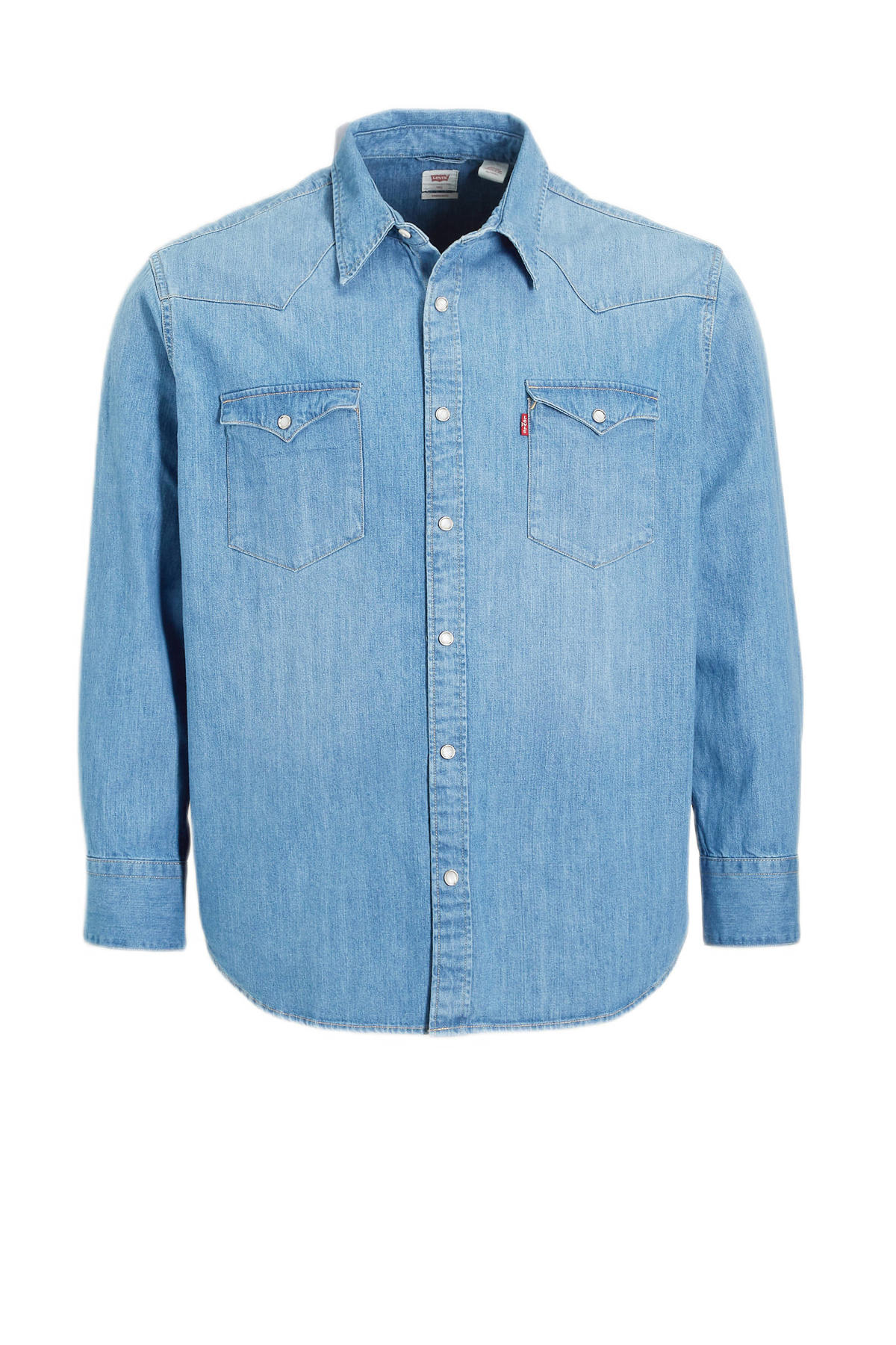 Levi's Big and Tall regular fit denim overhemd Plus Size light indigo