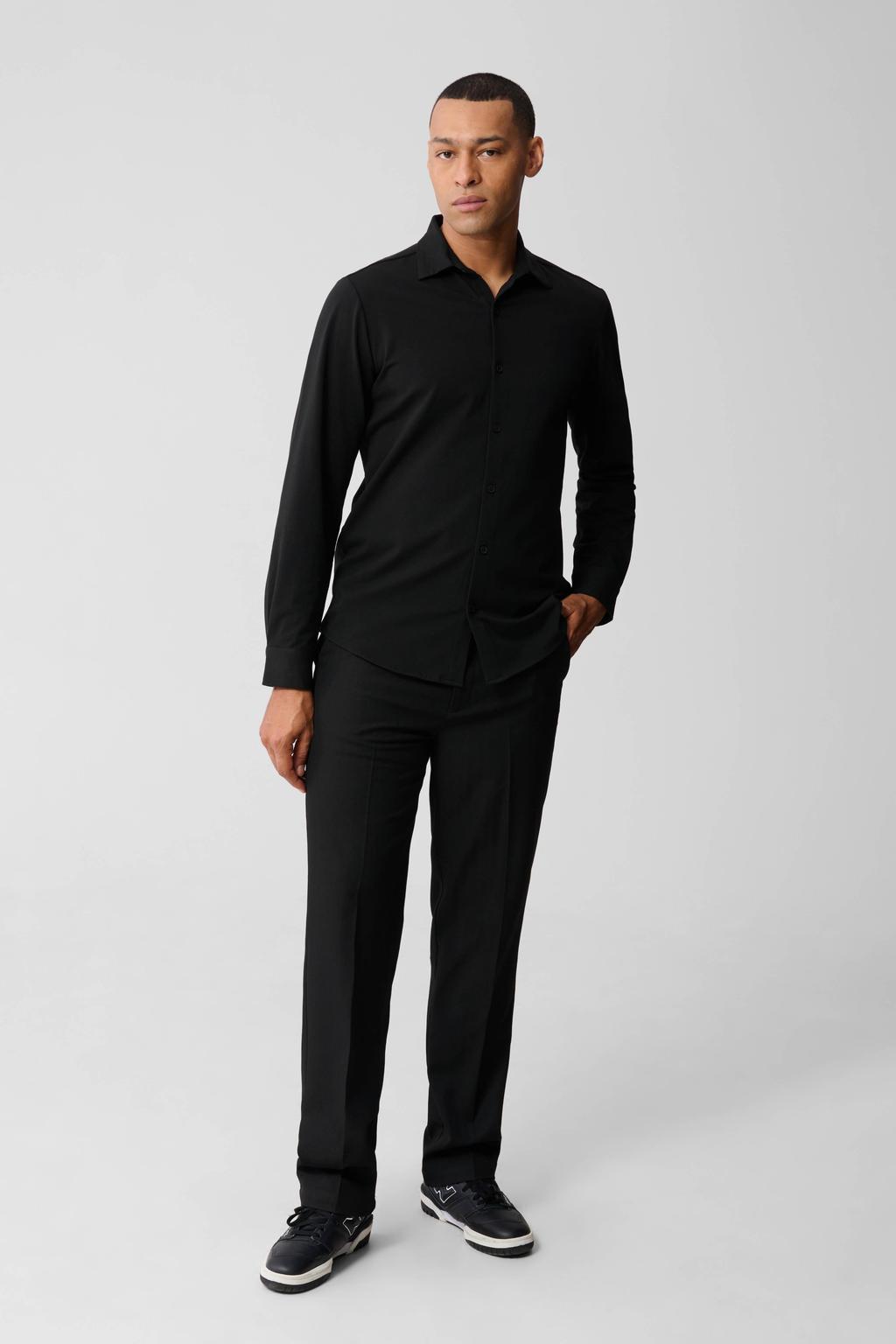 Shoeby regular fit overhemd zwart