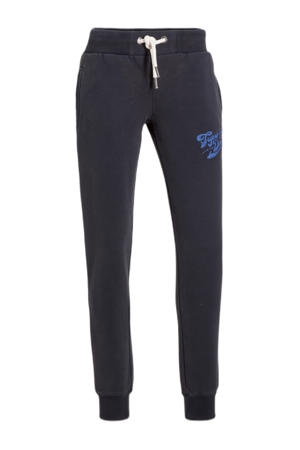 skinny sweatpants met logo donkerblauw