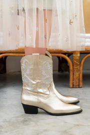 thumbnail: DWRS leren cowboylaarzen champagne