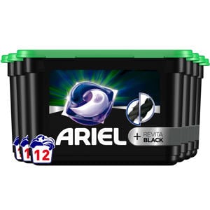 Wehkamp Ariel All-in-1 Pods +Revitablack wasmiddelcapsules - 6 x 12 stuks - voordeelverpakking - 72 wasbeurten aanbieding