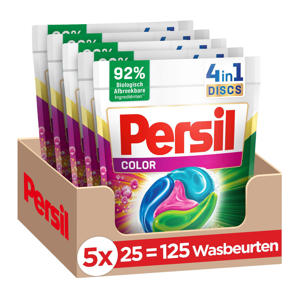 Wehkamp Persil Discs Color Doy wasmiddel capsules - 5 x 25 wasbeurten - voordeelverpakking - 125 wasbeurten aanbieding