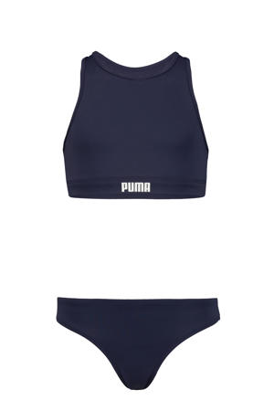 crop bikini donkerblauw