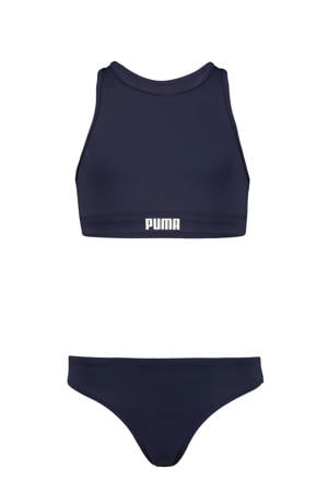 crop bikini donkerblauw