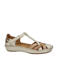Pikolinos leren sandalen ecru
