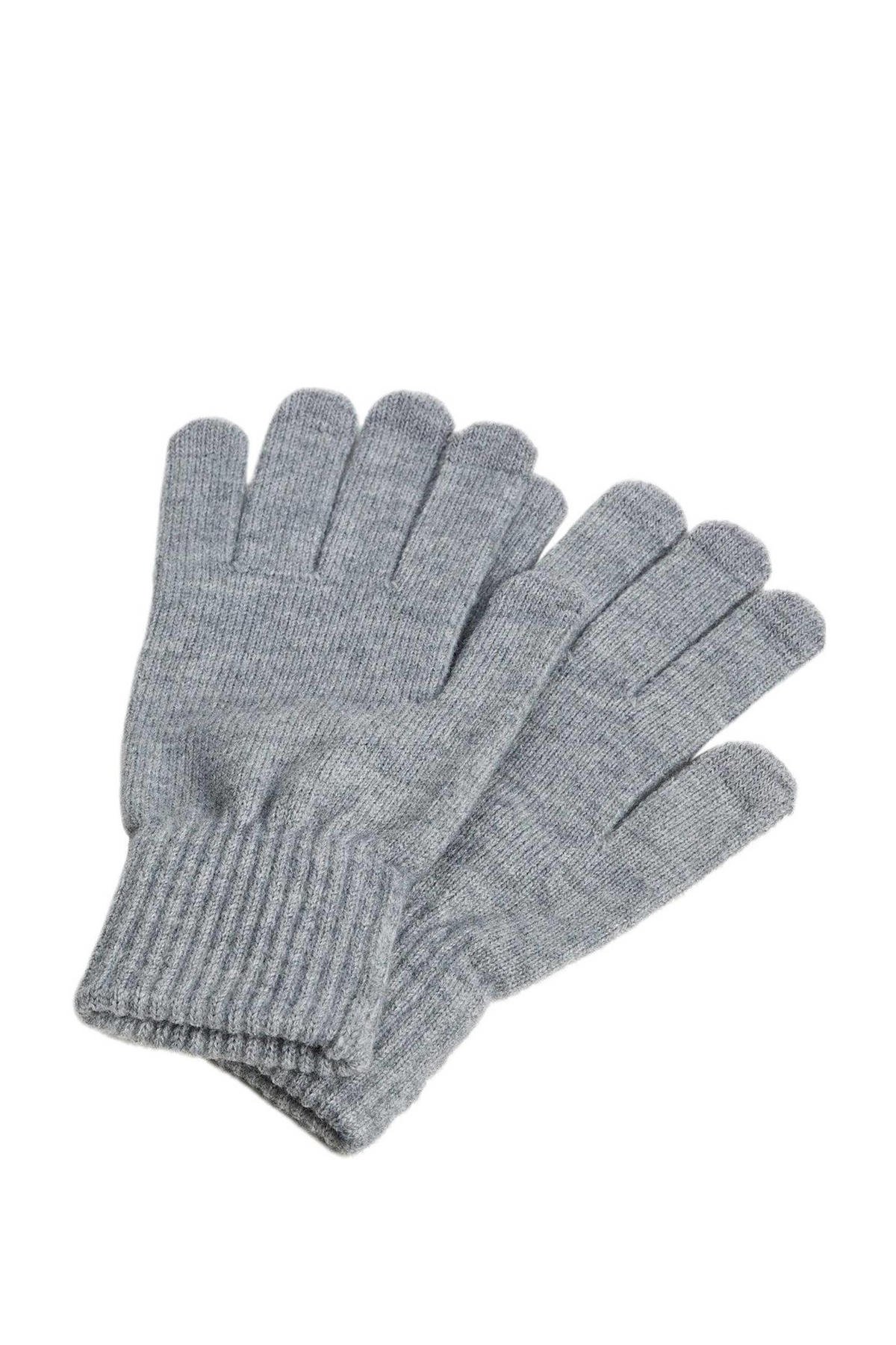 Mango Man touchscreen handschoenen lichtgrijs wehkamp