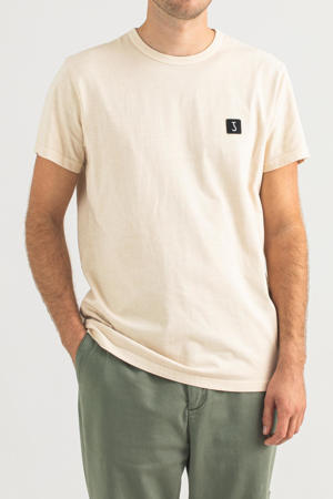regular fit T-shirt van biologisch katoen beige grey
