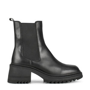ATENE  leren chelsea boots zwart