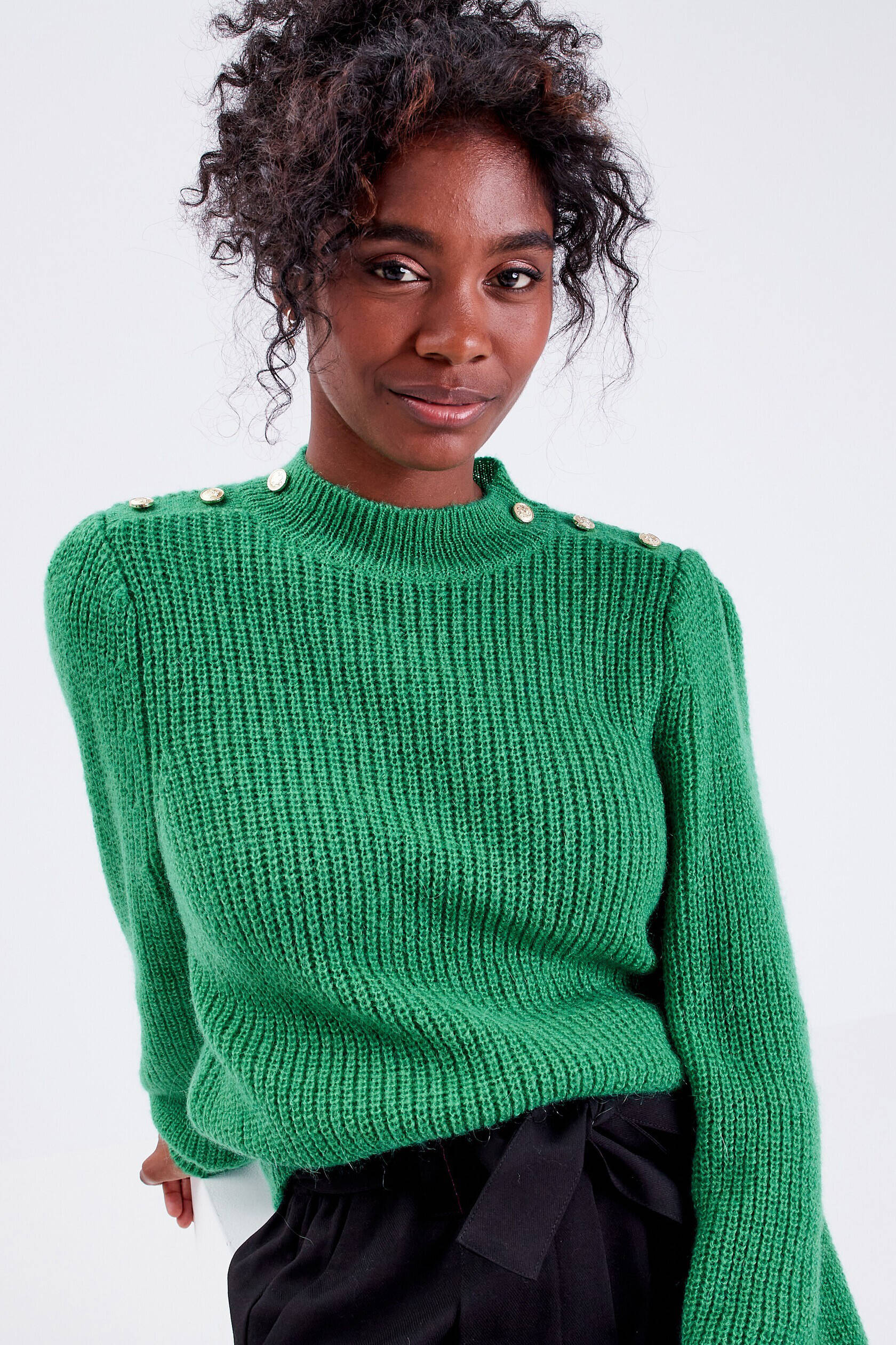 catnoir Gebreide trui groen casual uitstraling Mode Sweaters Gebreide truien 