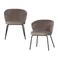 WOOOD WOOOD Admit Eetkamerstoelen - Bouclé - Naturel - Set van 2