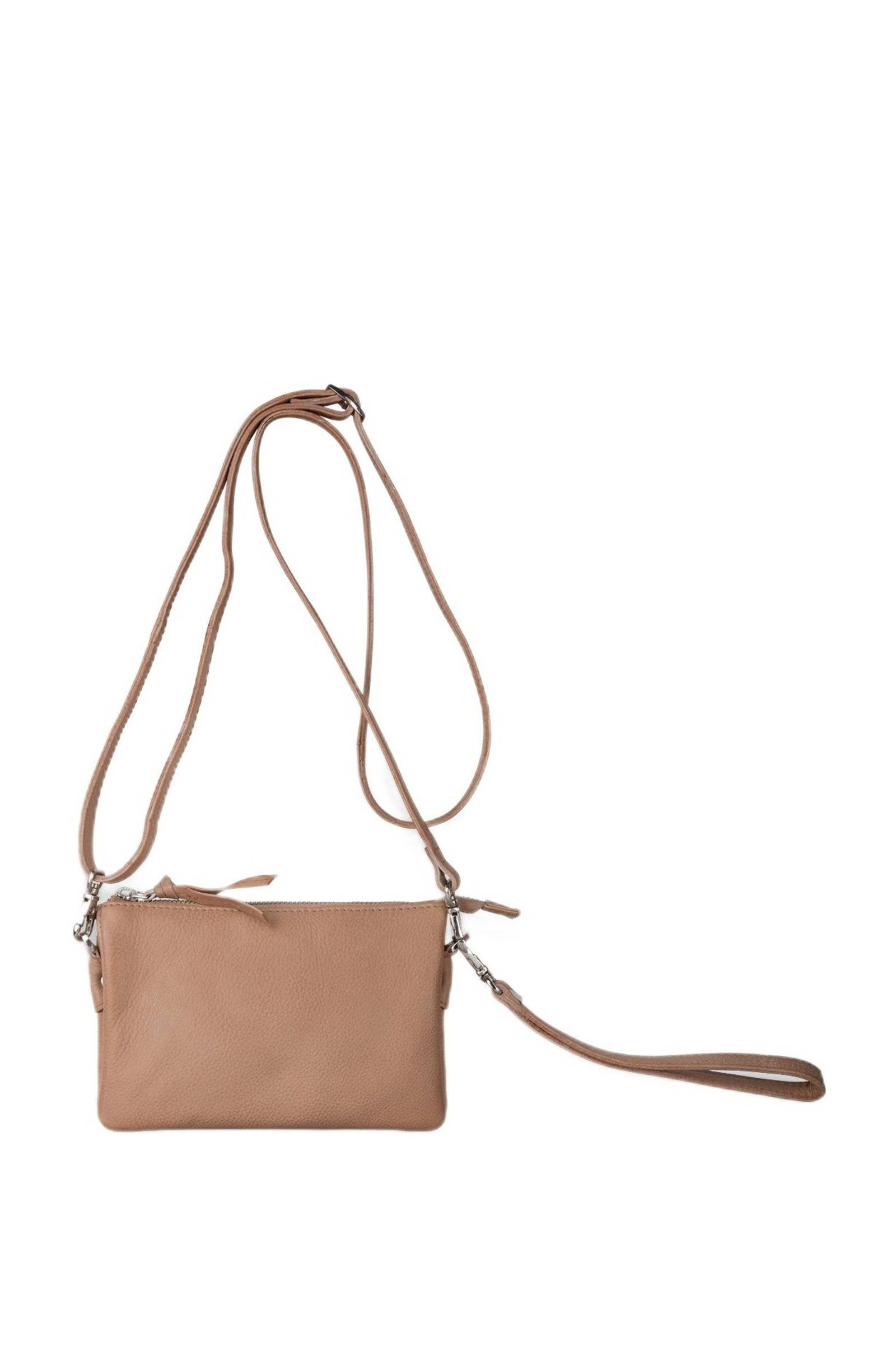 Legend leren crossbody tas Como beige wehkamp