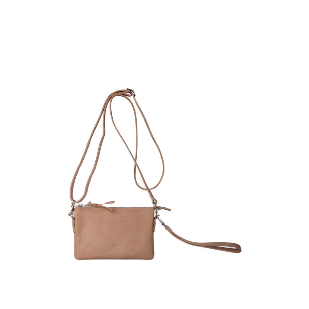 Legend leren crossbody tas Como beige wehkamp
