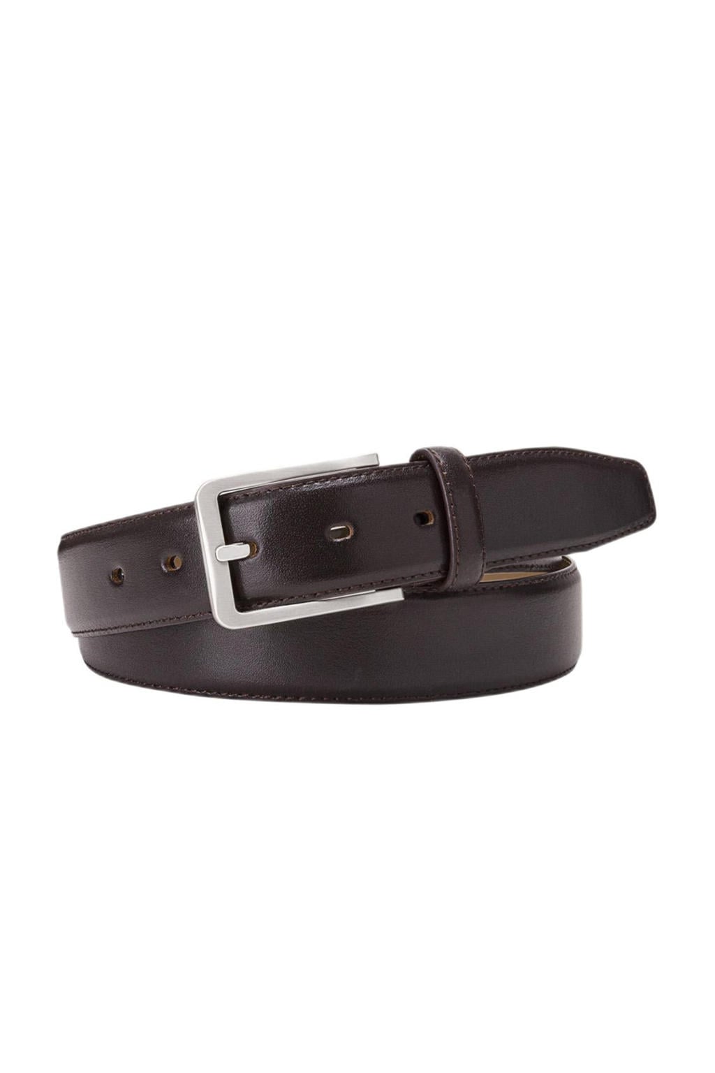 Profuomo leren riem donkerbruin