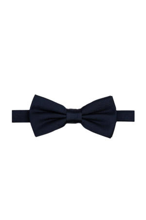 zijden vlinderdas donkerblauw